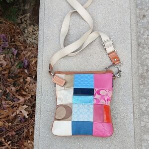 Coach Vintage Y2K Patchwork Crossbody Bag.